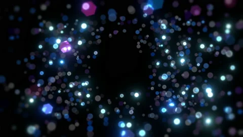 Blue particles background glowing bokeh Stock Footage 205830296