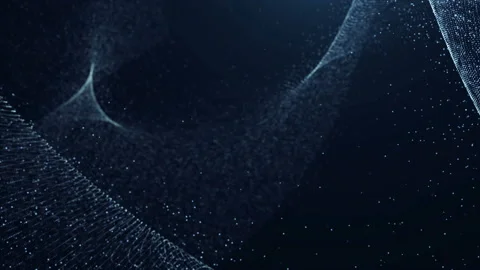 Blue Particles Background. Loop Video stock 90230345