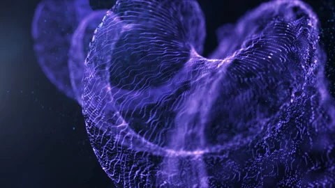 Blue Particles Background. Loop Video stock 90230716