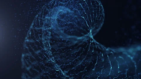 Blue Particles Background. Loop Video stock 90231721