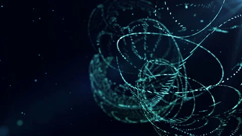 Blue Particles Background. Loop Video stock 90340508