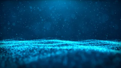 Blue Particles Background Looped Video Stock Footage 129396049