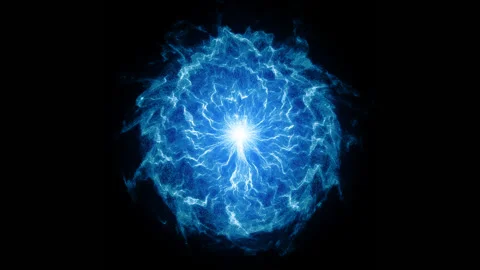 Blue Particles Ball With Limitless Source Of Power. Beautiful Background Concept Stock Footage 139139561