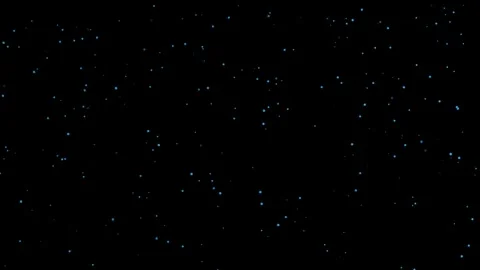 Blue particles effect animation black screen overlay Stock Footage 265033179