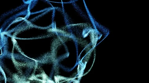 Blue particles evolving Stock Footage 106701433