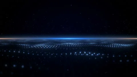 Blue Particles Field Stock Footage 174719465