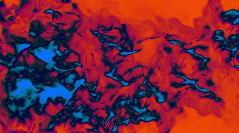 Blue particles flickering on orange background, 3D, looping Stockbeeldmateriaal 65002376