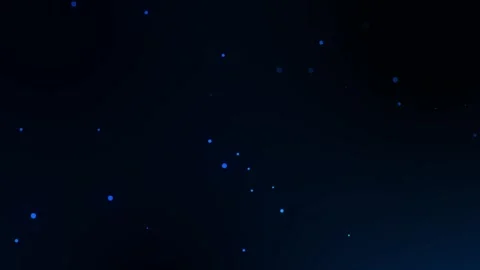 Blue particles floating and shimmering on dark background for tech presentations Stock Footage 342136913
