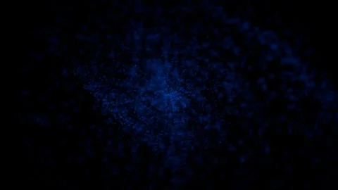 Blue particles floating on black background Stock Footage 281660565
