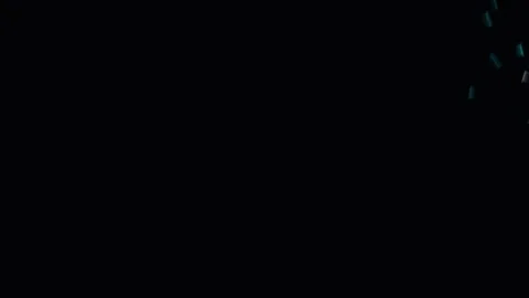 Blue Particles Floating in Dark Space During Gentle Movement with Copy Spac.. Stock Footage 342420884