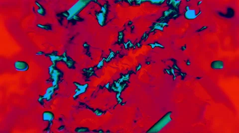 Blue particles flows on red, 3D, looping Stock Footage 64999636