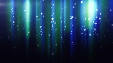 Blue particles flying in light beams loop Stock Footage 24791859