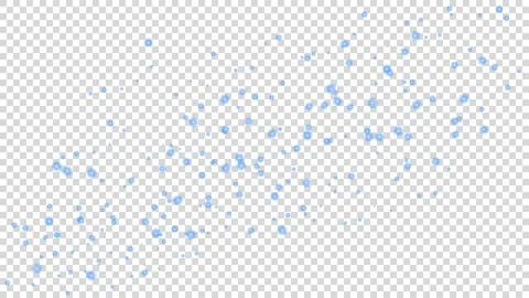Blue Particles Flying on White Transparent Background, Ready For PNG, Vecto.. Stock Illustration