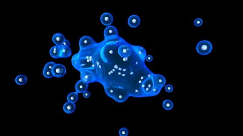 Blue Particles (HD+Loop) Stockbeeldmateriaal 36781208