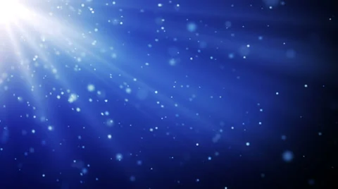 Blue particles in light beams loopable background Stock Footage 35171493