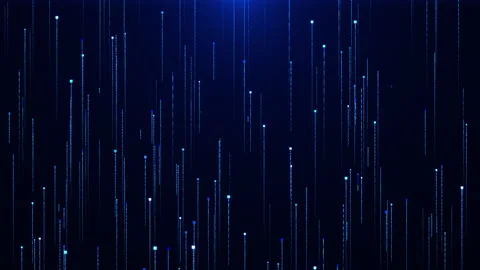 Blue particles lines go up from down Stock Footage 167333679