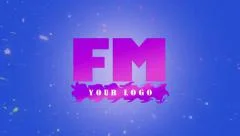 Blue Particles Logo Stock After Effects