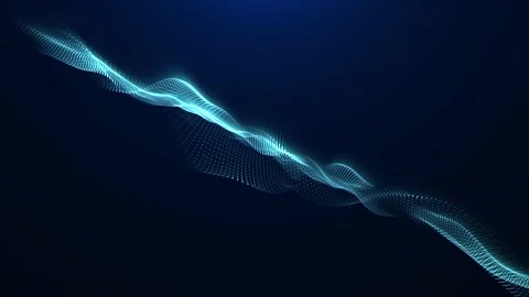 Blue particles moving abstract animation Stock Footage 170631552