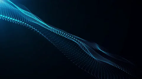Blue particles moving abstract animation Stock Footage 204787844