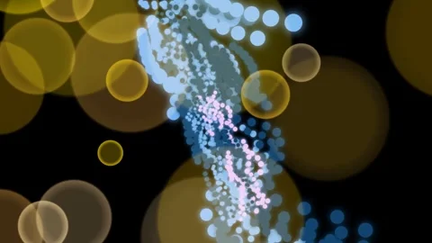 Blue Particles Moving in Abstract Background. Video stock 329927638