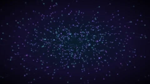 Blue particles moving in a dark background Stock Footage 337233686