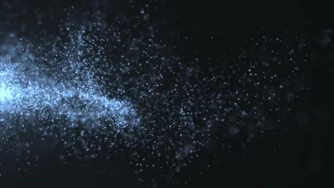Blue particles moving Horizontally abstract animation Video stock 169797152