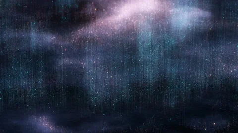 Blue particles rise up on black background, digitally generated video Stock Footage 238988897