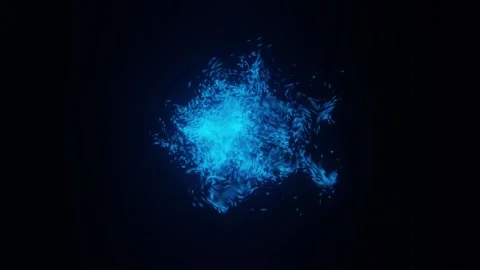 Blue particles special effect Stock Footage 157373786