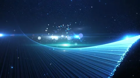 Blue Particles Spiral Helix Data Digital Technology Background Stock Footage 319479379