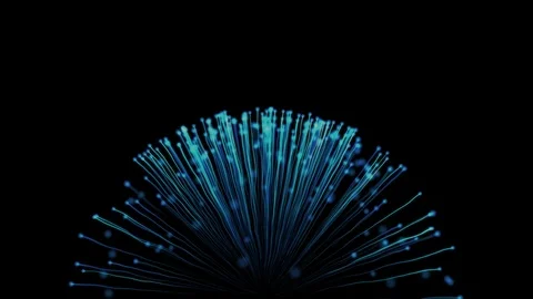 Blue Particles Spreading in Alpha Channel Stock Footage 106393366