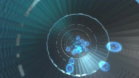 Blue particles Tunnel Loop Stock Footage 167524906