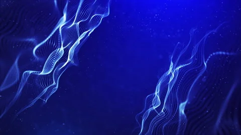 Blue Particles Wave and light abstract background. Stock Footage 156496700