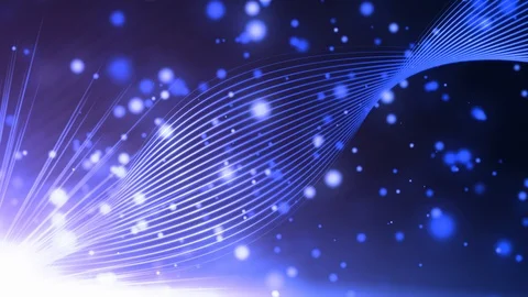 Blue Particles Wave Stock Footage 92335306