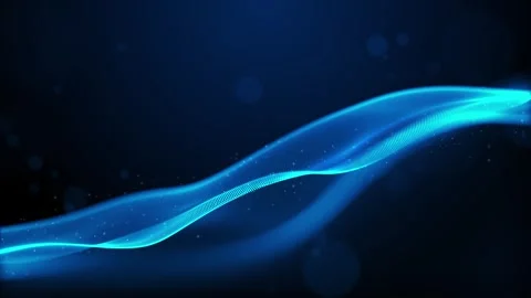Blue particles wave Stock Footage 316404543