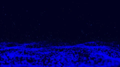 Blue particles wave moving bokeh abstract background with shining blue floa.. Stock Footage 295194313