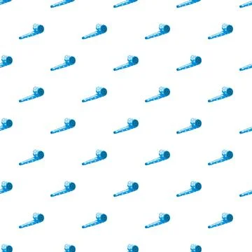 Blue party blower noise makers pattern background Stock Illustration