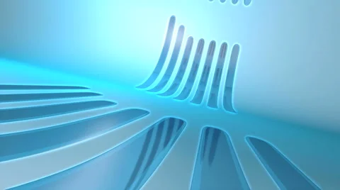 Blue patten shapes dynamically transform in the screen Stock Footage 49667576