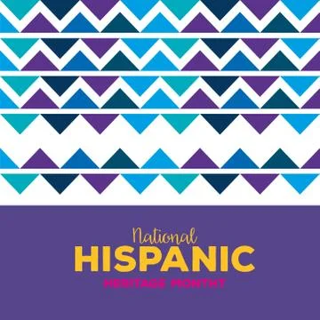 Blue pattern background of national hispanic heritage month vector design Stock Illustration