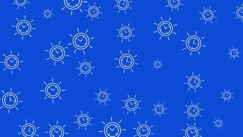 Blue pattern background with shield and clock icons for time-limited security Stock Footage 345539086