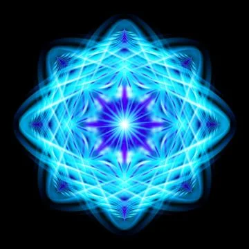 Blue pattern on the black background Stock Illustration