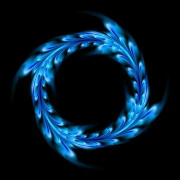 Blue pattern on the black background Illustrazione stock