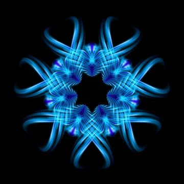 Blue pattern on the black background Stock Illustration