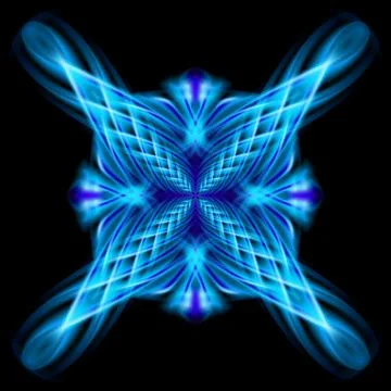 Blue pattern on the black background Stock Illustration