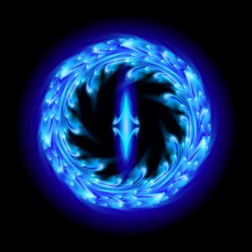 Blue pattern on the black background Stock Illustration