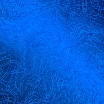 Blue pattern with lines and waves. Stock Photos
