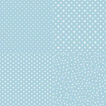 Blue pattern of multiples dots. Set collection with polka dot backgrounds. Stock Illustration
