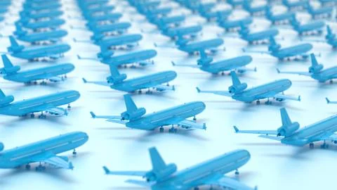 Blue pattern planes in the blue background. Perspective view. Minimal isometr イラスト素材