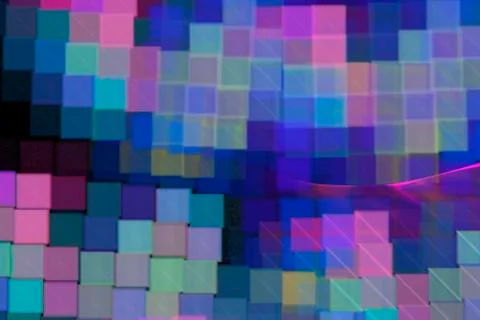 Blue pattern rainbow waves, abstract modern background with fractal shapes fo Illustrazione stock