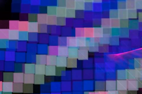 Blue pattern rainbow waves, abstract modern background with fractal shapes fo Illustrazione stock