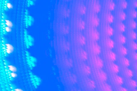 Blue pattern rainbow waves, abstract modern background with fractal shapes fo Stock Photos